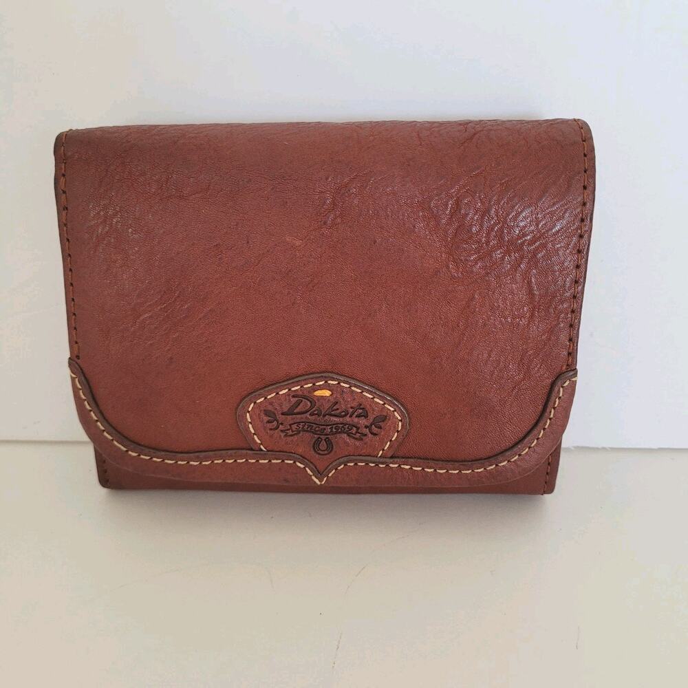 Dakota Geniue Leather Bifold Wallet Brown Boho Rustic Medium‎ Western Card Bill
